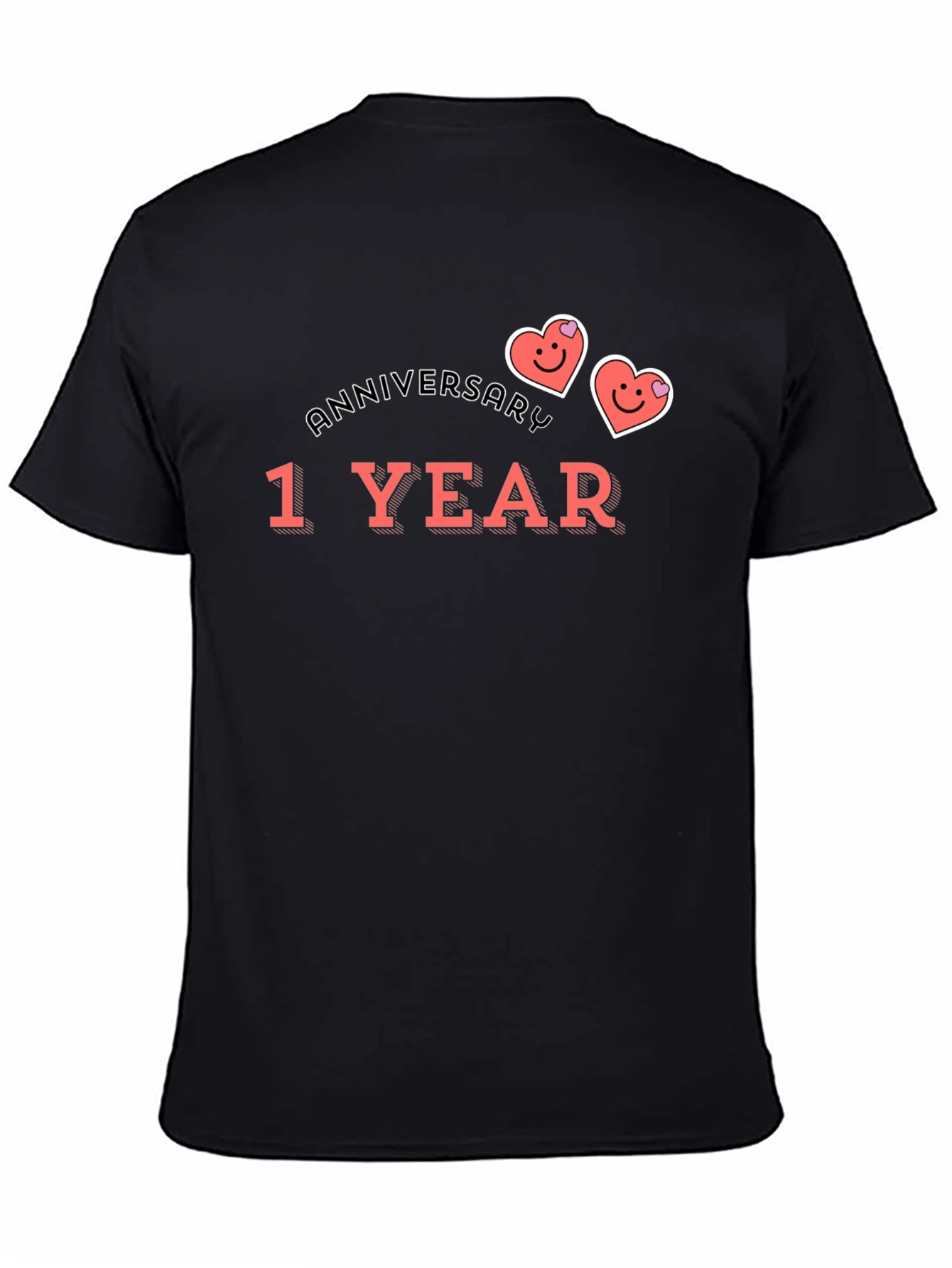 1 Year Anniversary Graphic Tee - Cute Hearts