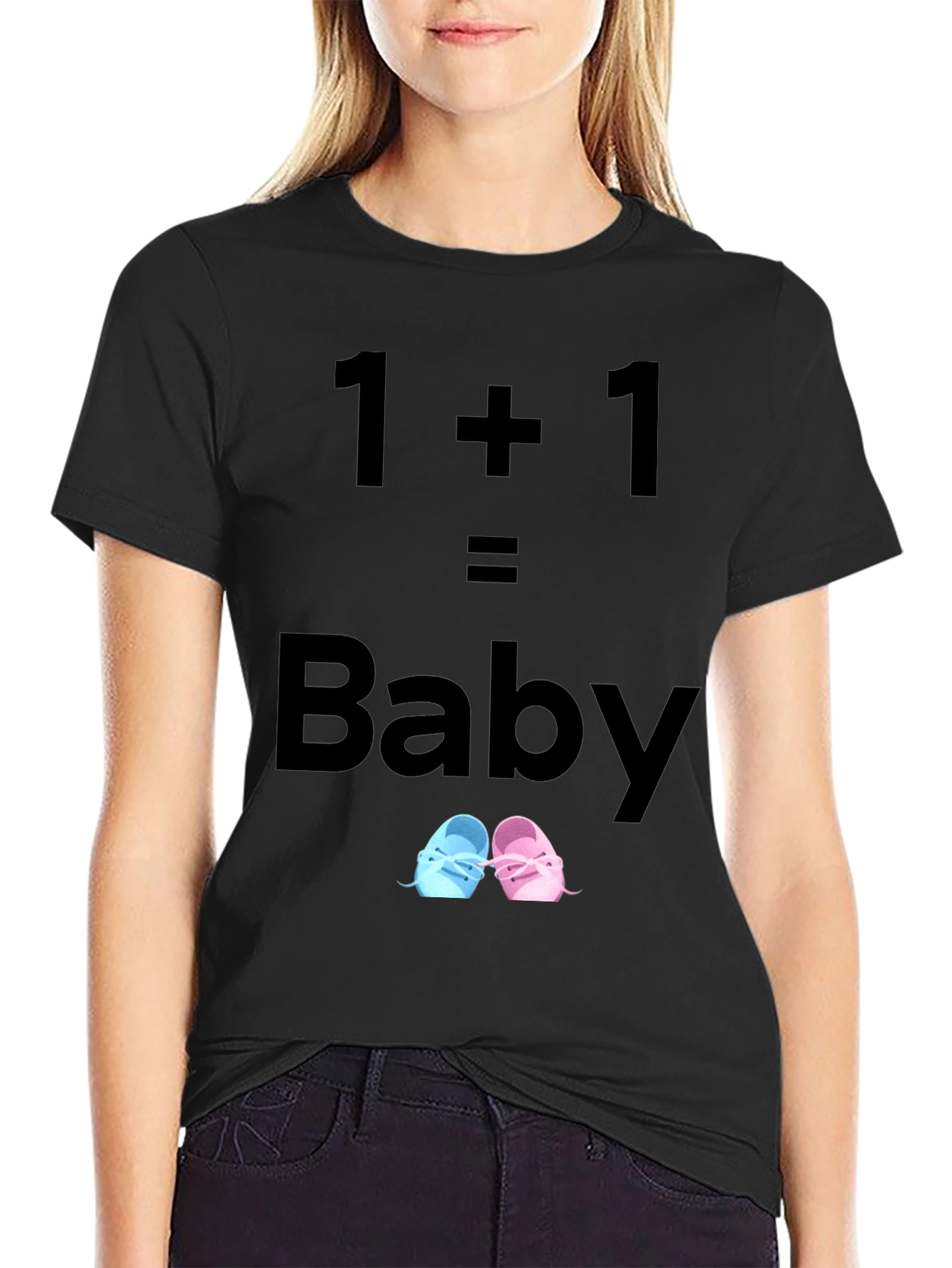 1+1=Baby Unisex T-Shirt Pregnancy Announcement