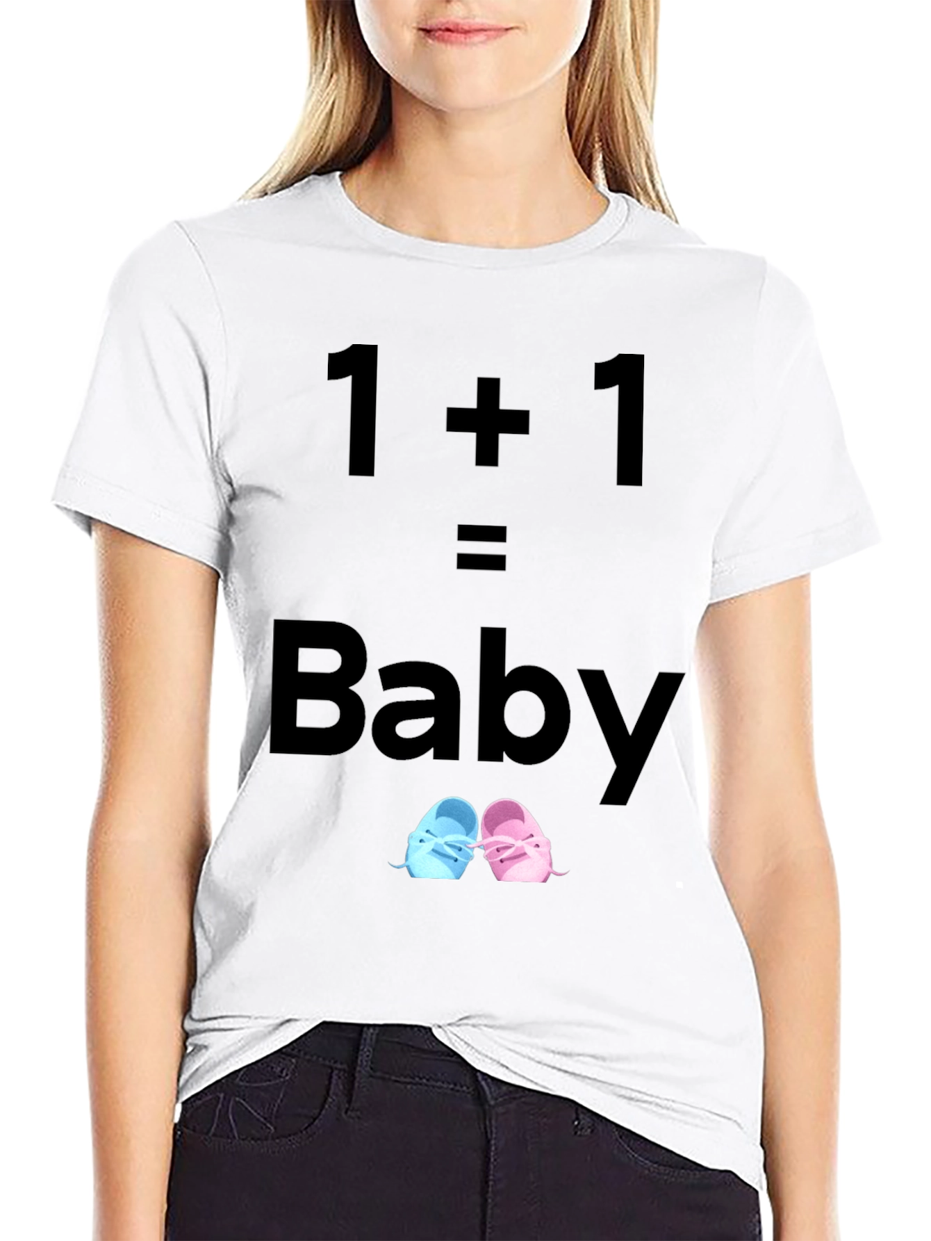 1+1=Baby Unisex T-Shirt Pregnancy Announcement
