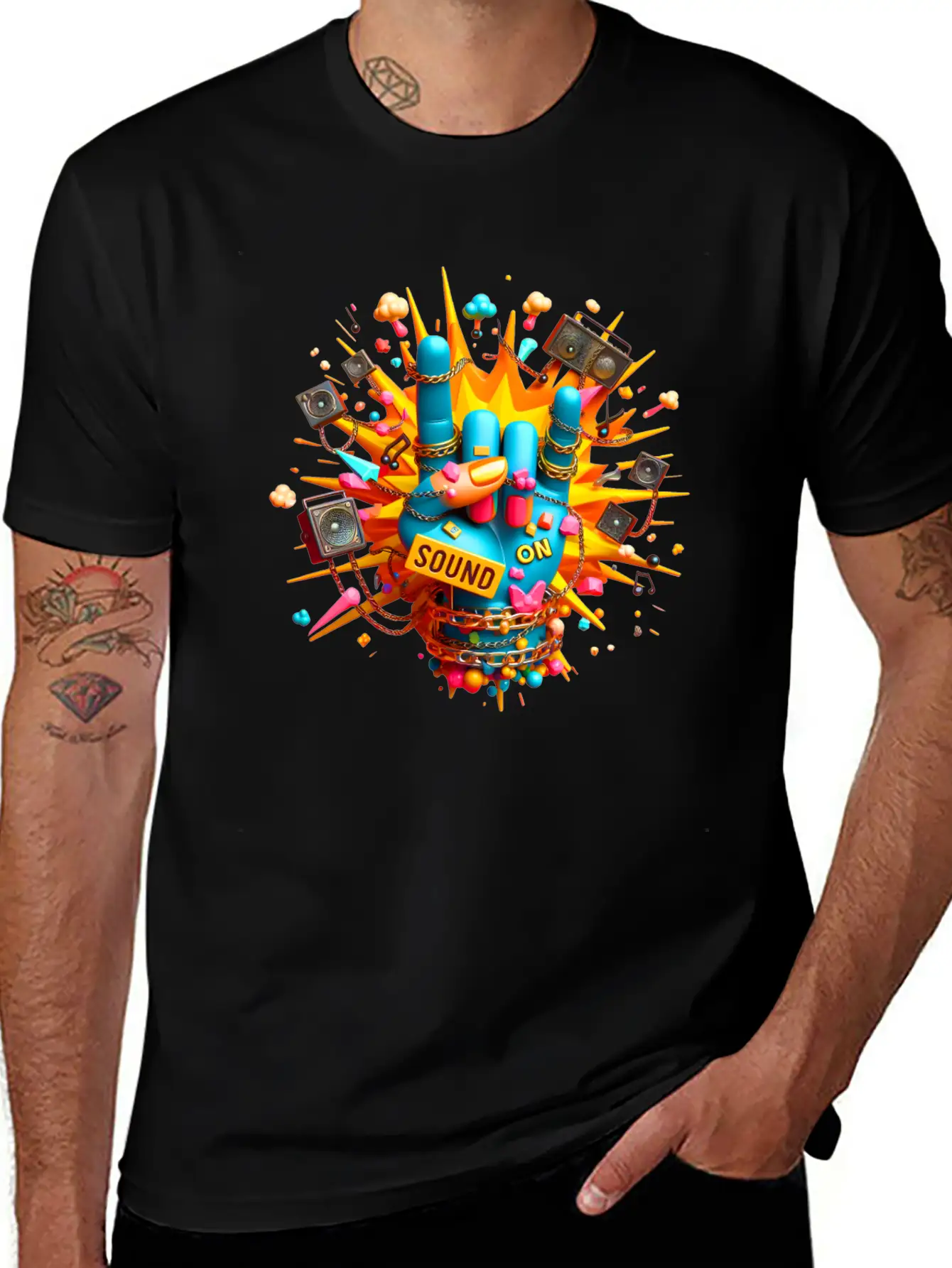 "Sound On" Hand Simple Everyday Graphic Tee – Lightweight Summer Wear