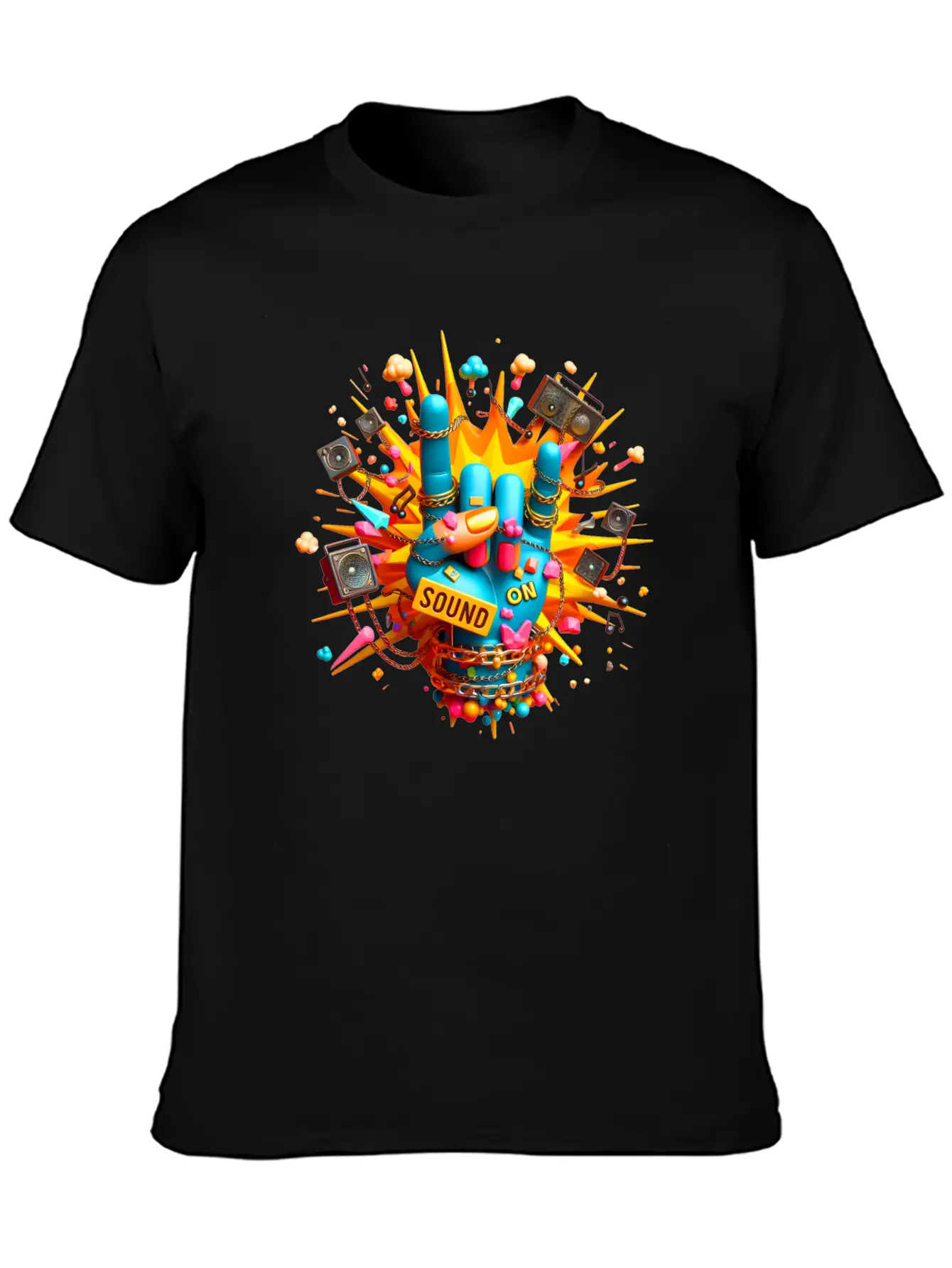 "Sound On" Hand Simple Everyday Graphic Tee – Lightweight Summer Wear