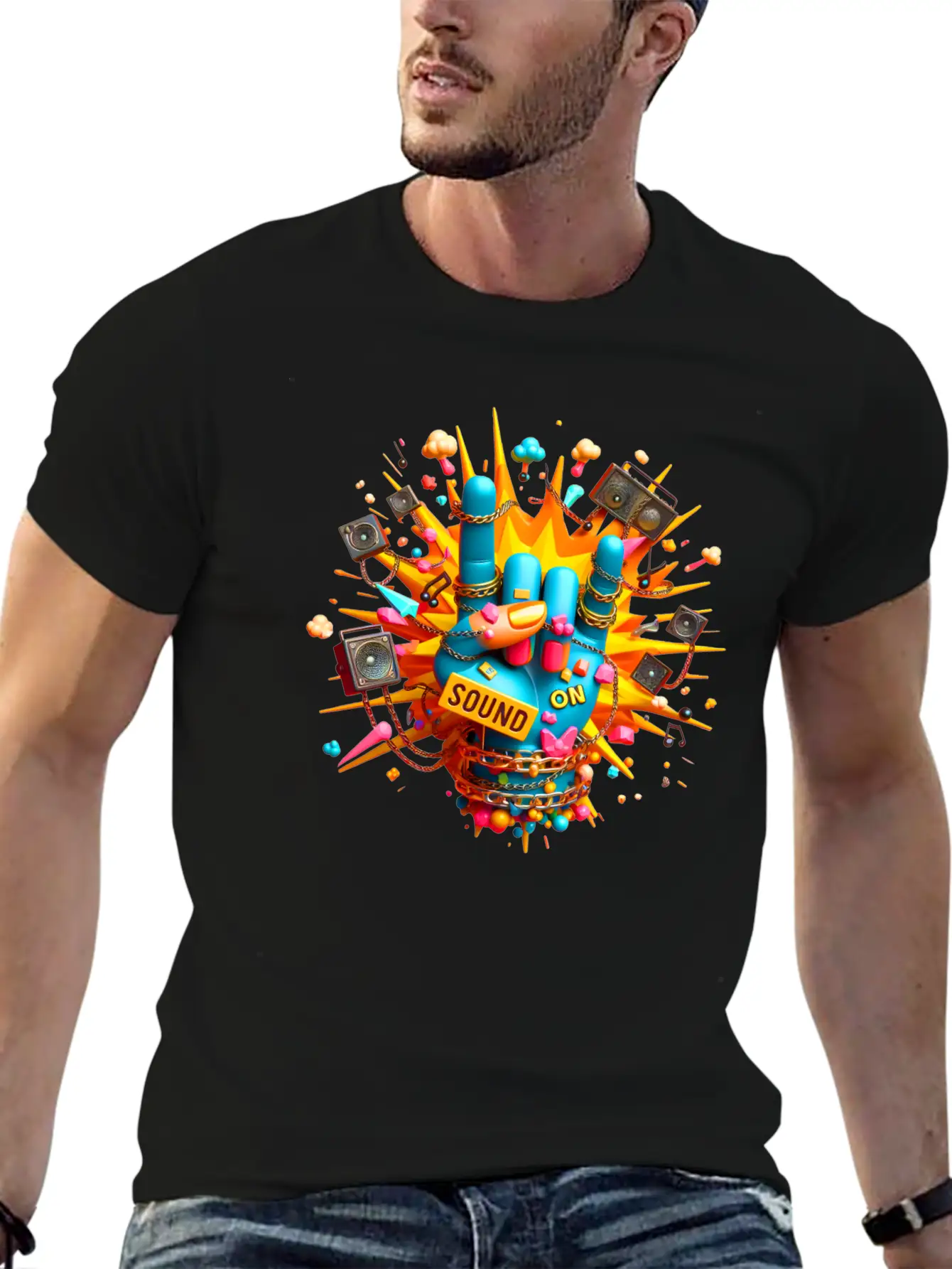 "Sound On" Hand Simple Everyday Graphic Tee – Lightweight Summer Wear