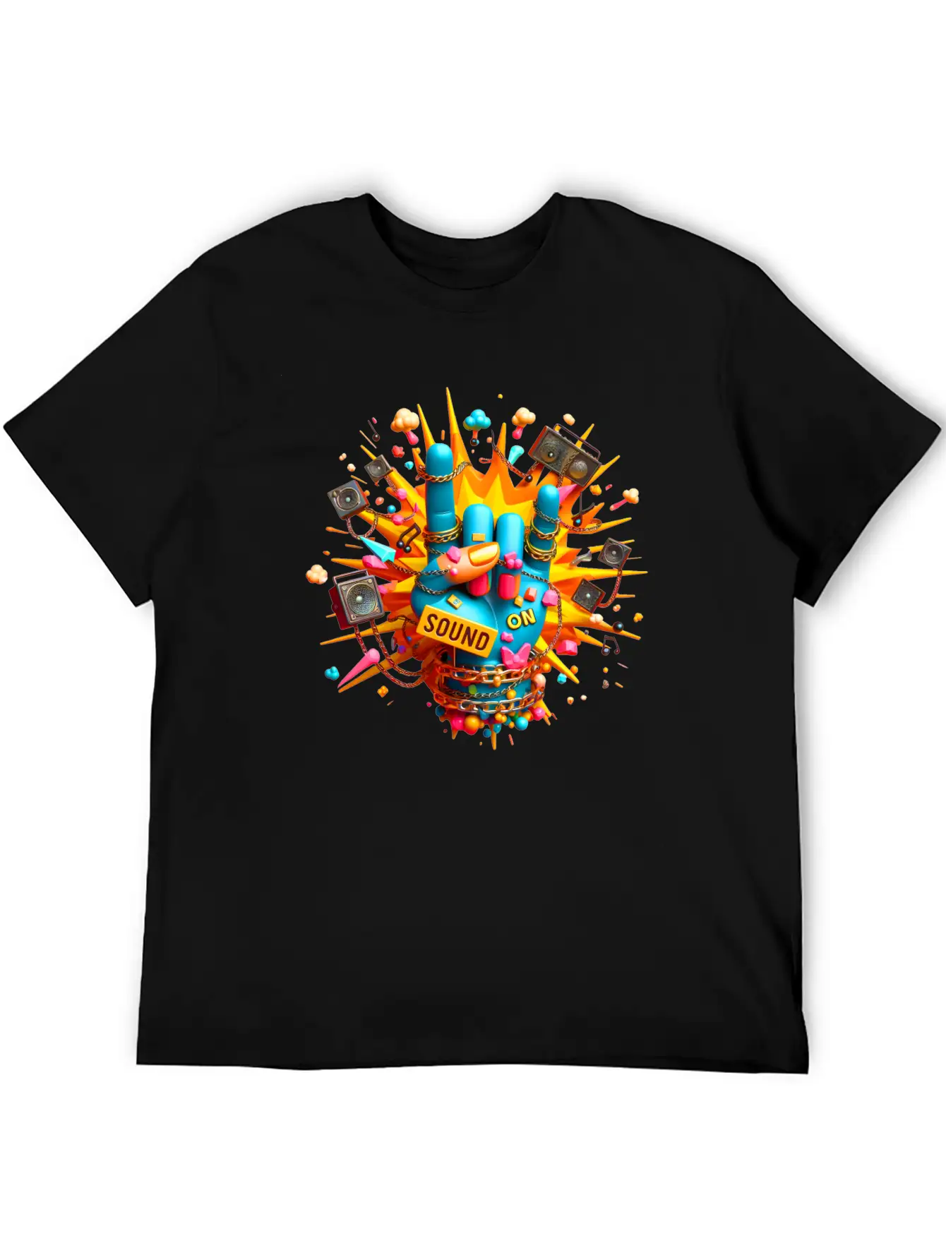 "Sound On" Hand Simple Everyday Graphic Tee – Lightweight Summer Wear