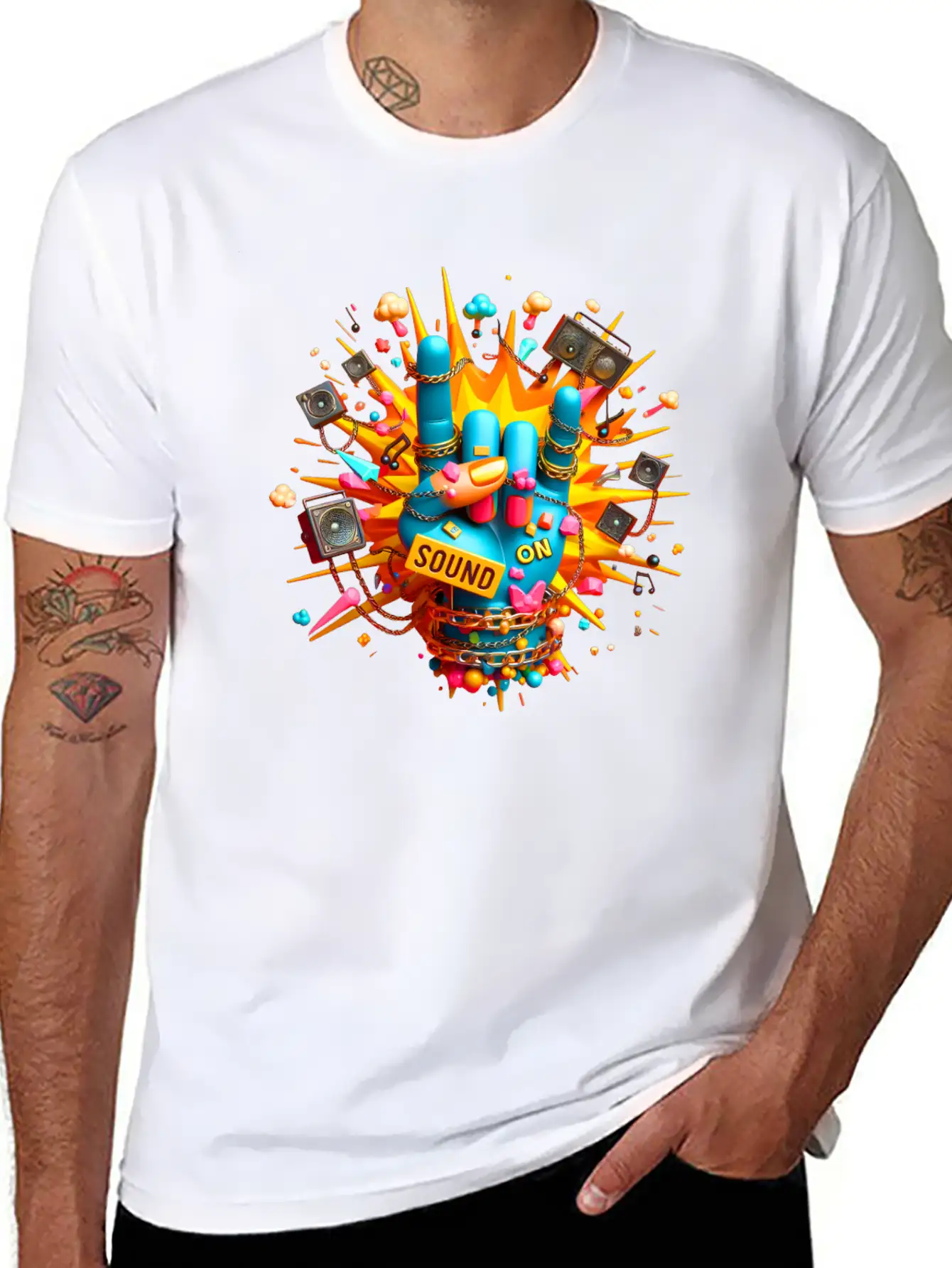 "Sound On" Hand Simple Everyday Graphic Tee – Lightweight Summer Wear
