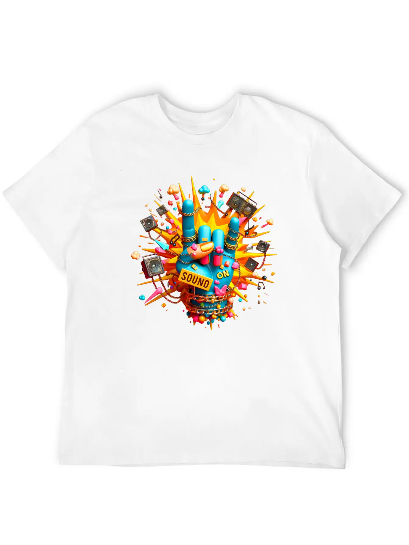 "Sound On" Hand Simple Everyday Graphic Tee – Lightweight Summer Wear