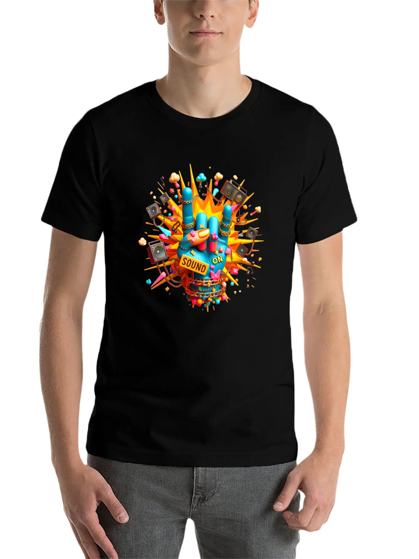 "Sound On" Hand Simple Everyday Graphic Tee – Lightweight Summer Wear