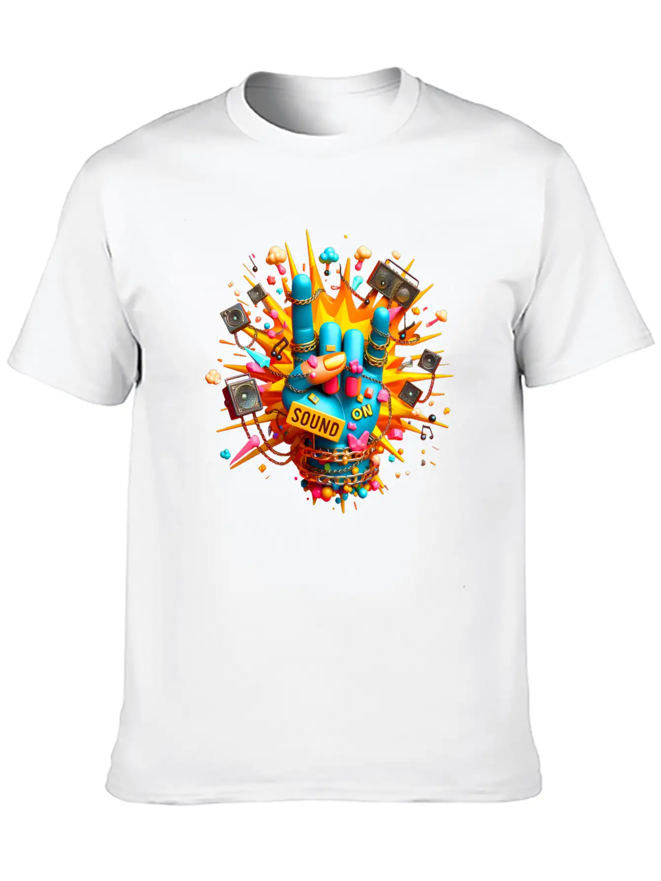 "Sound On" Hand Simple Everyday Graphic Tee – Lightweight Summer Wear