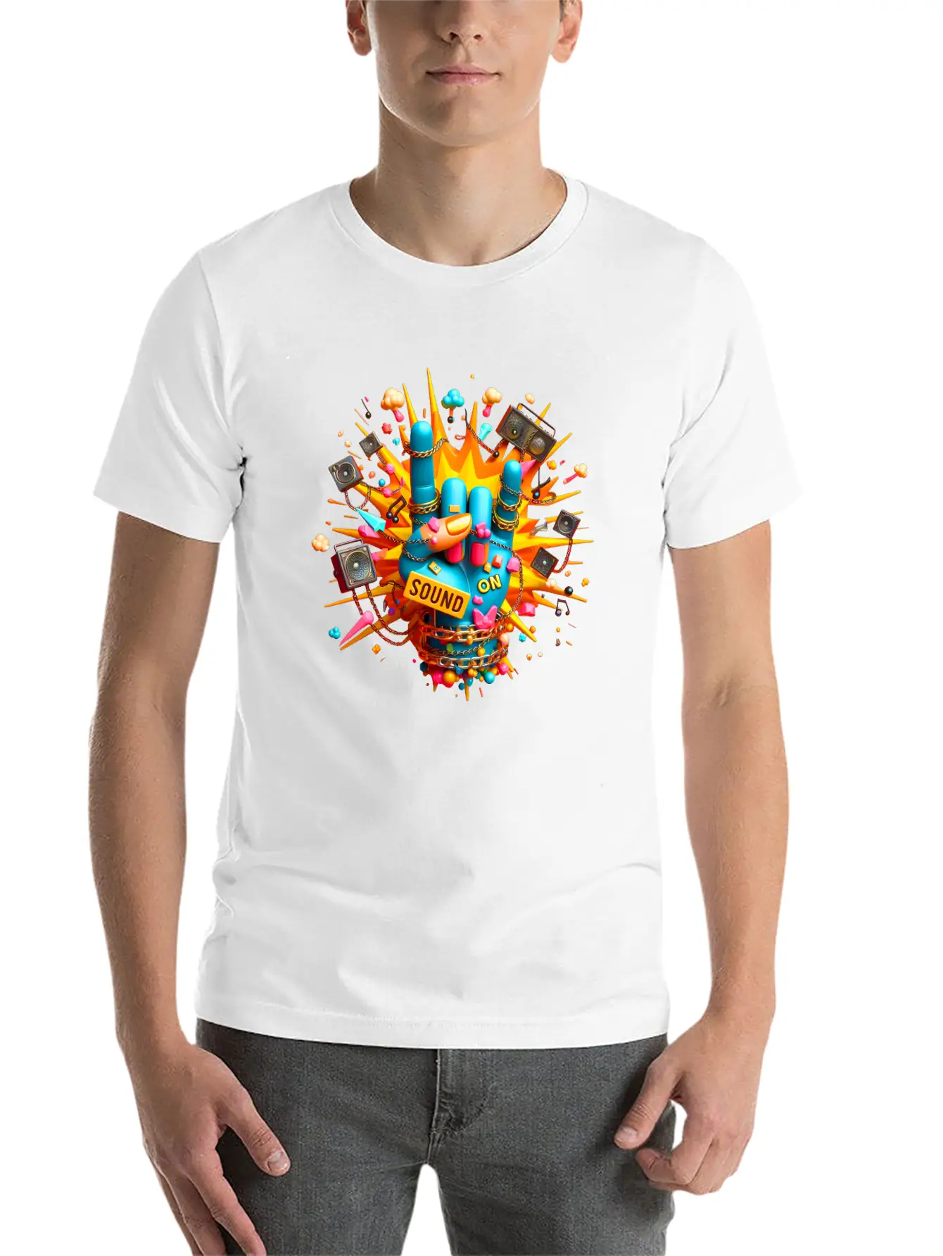 "Sound On" Hand Simple Everyday Graphic Tee – Lightweight Summer Wear