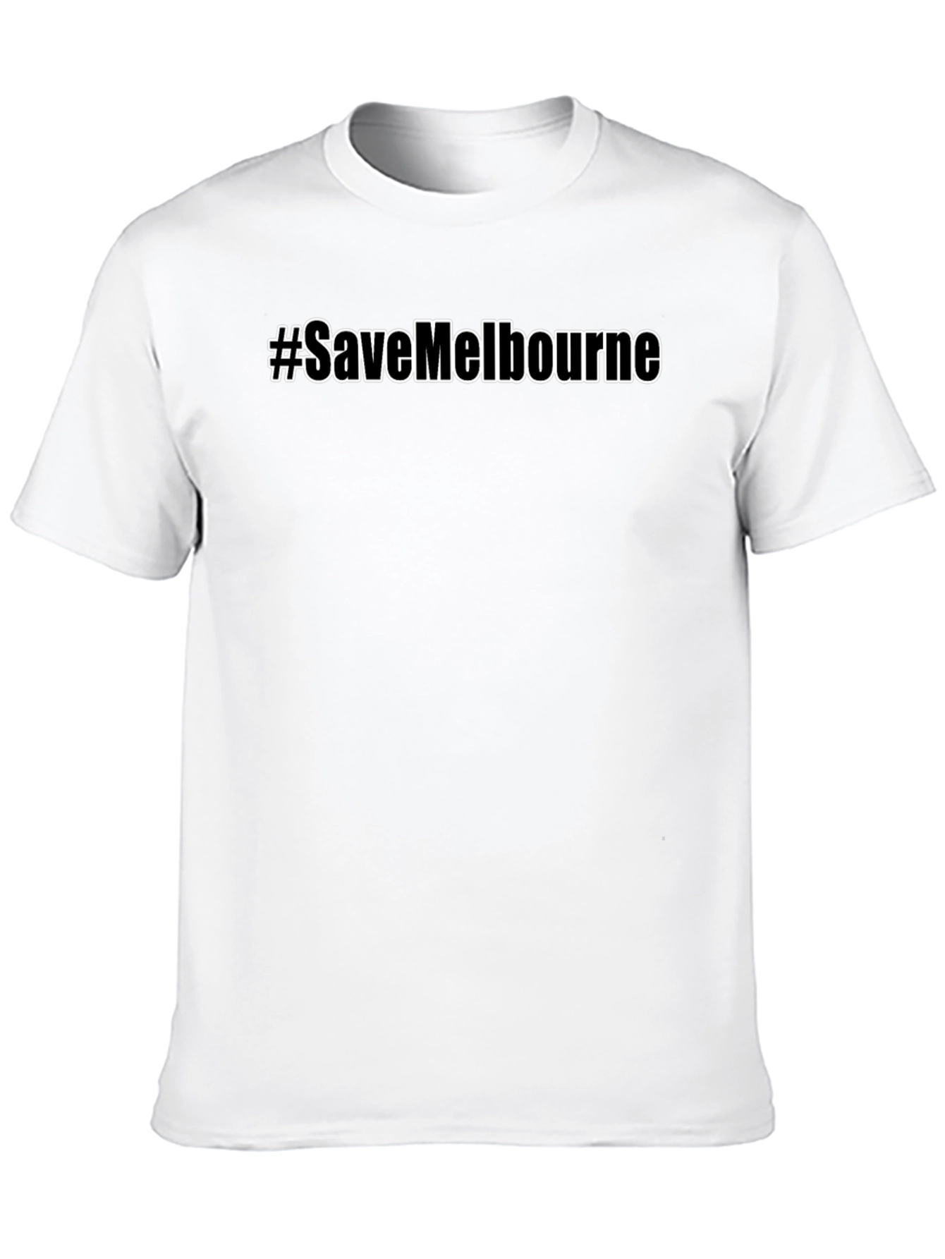 #SaveMelbourne Black Graphic Tee Shirt