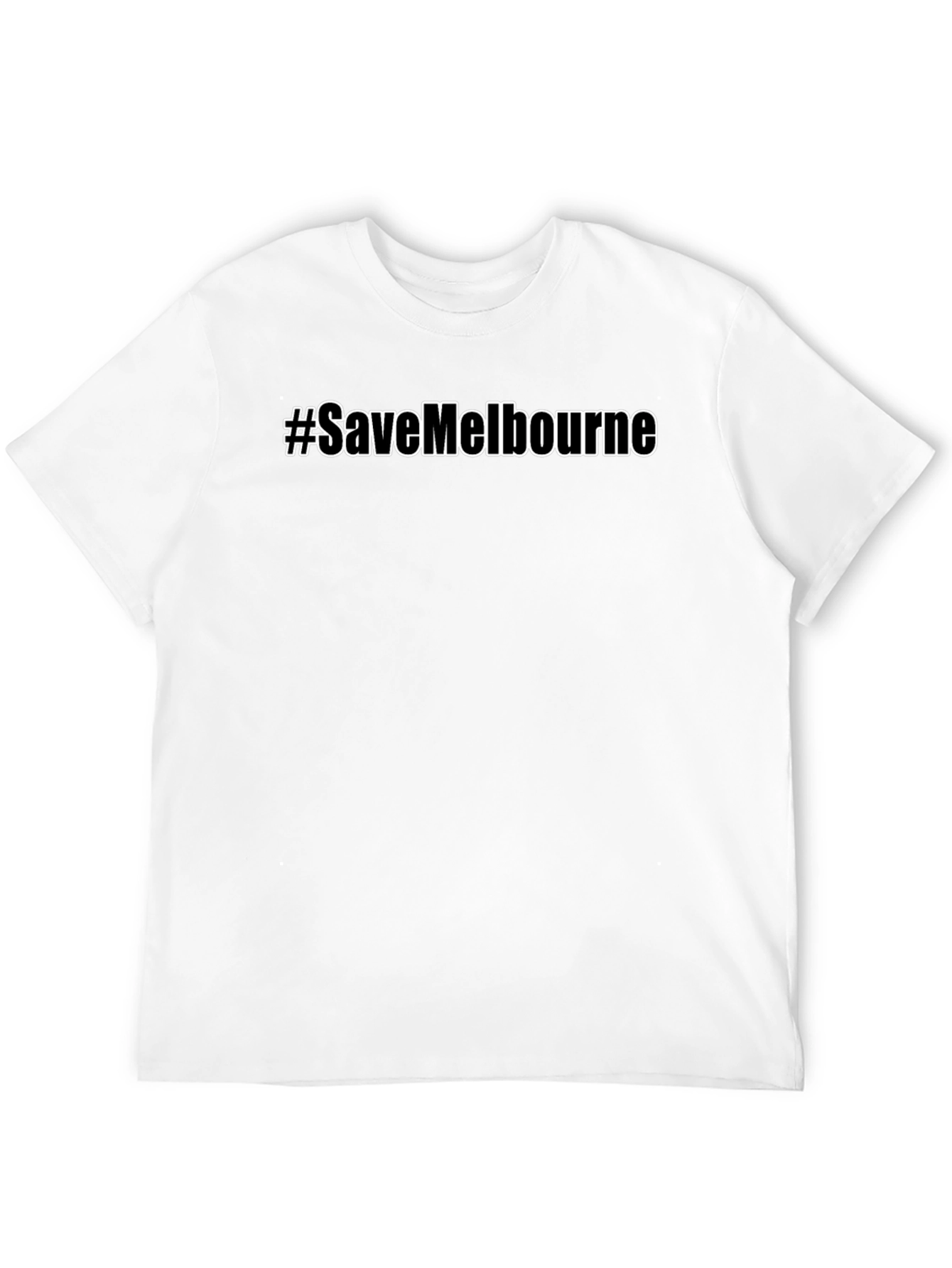 #SaveMelbourne Black Graphic Tee Shirt