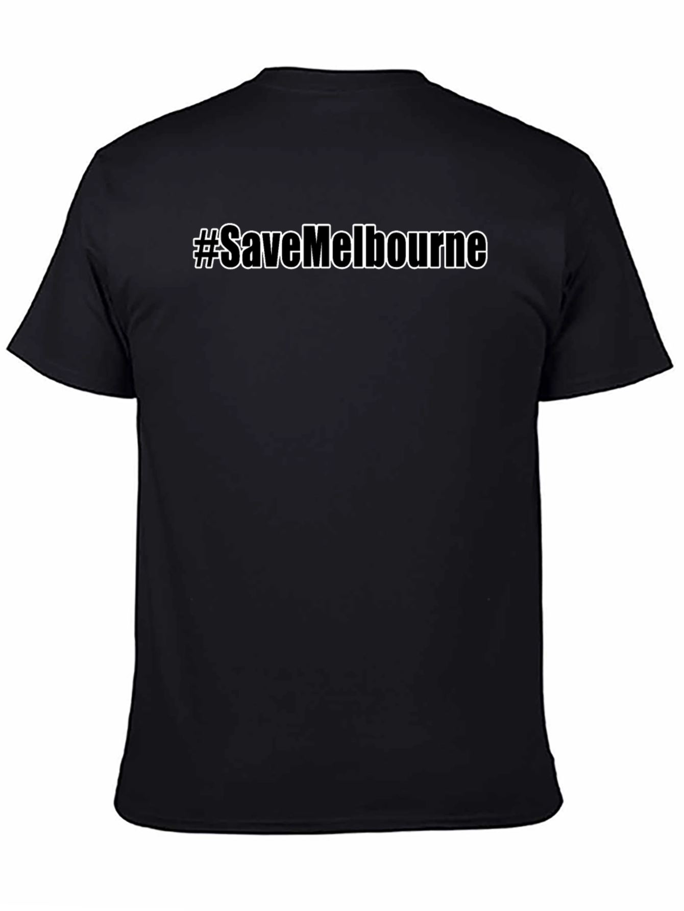 #SaveMelbourne Black Graphic Tee Shirt