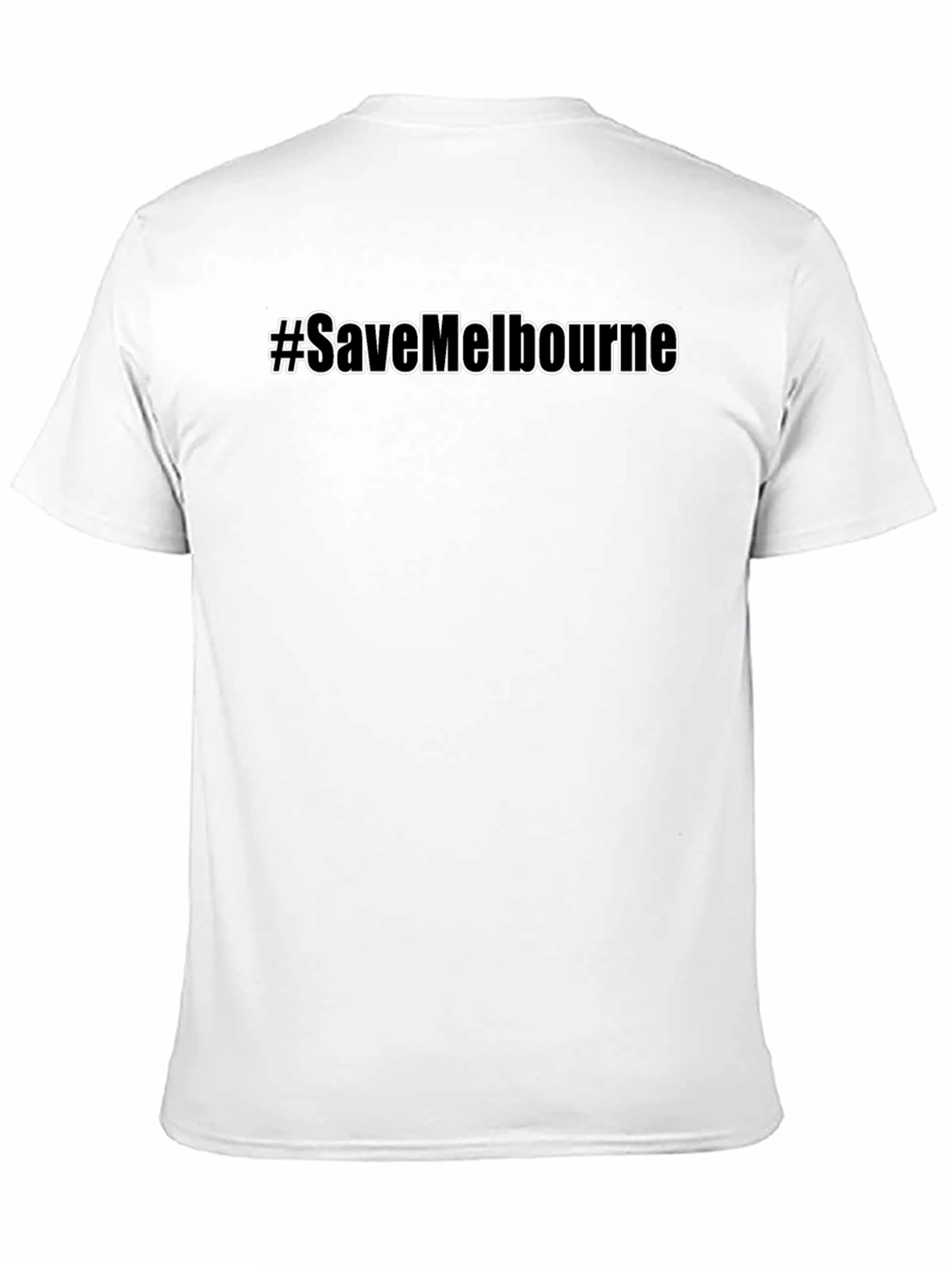 #SaveMelbourne Black Graphic Tee Shirt