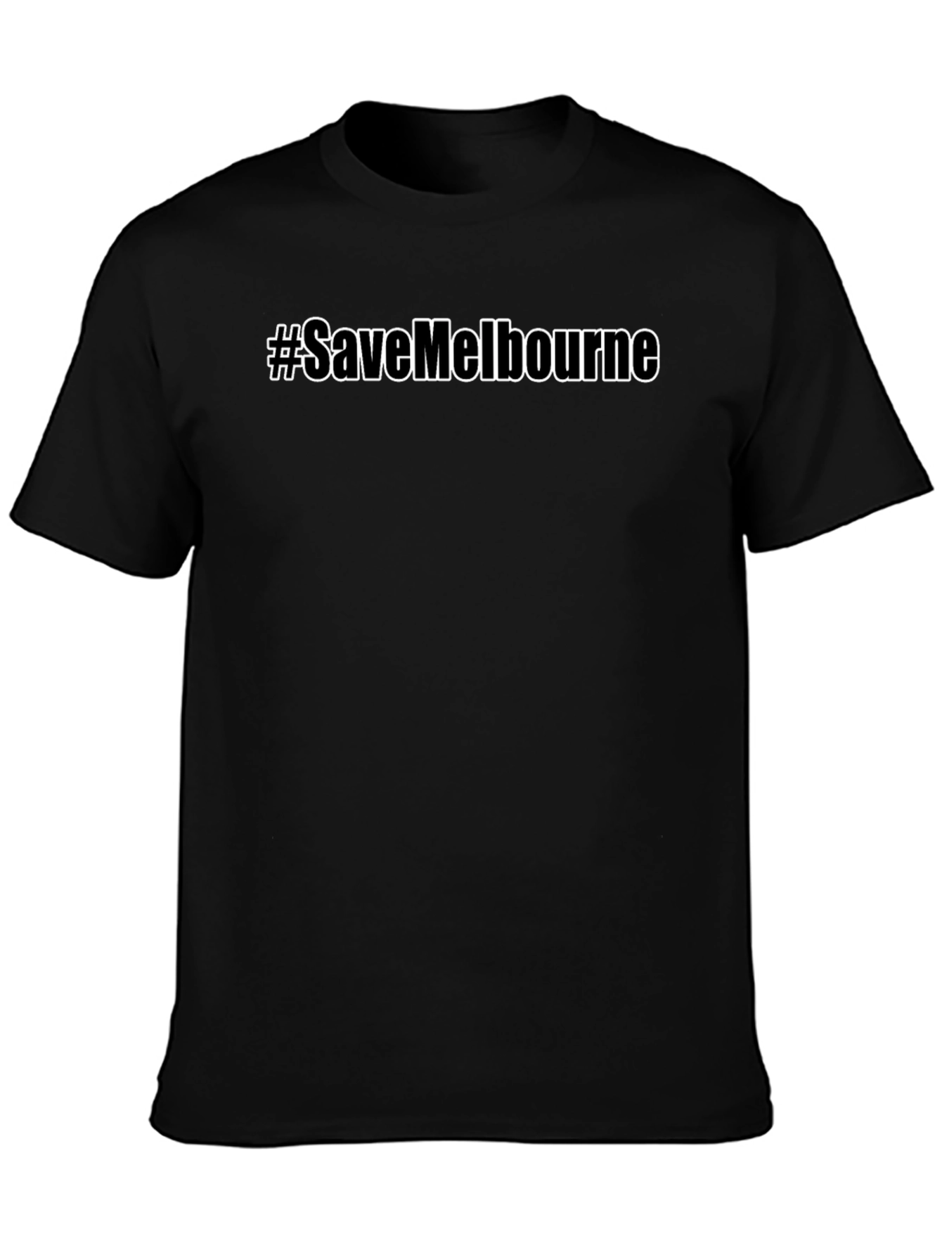 #SaveMelbourne Black Graphic Tee Shirt