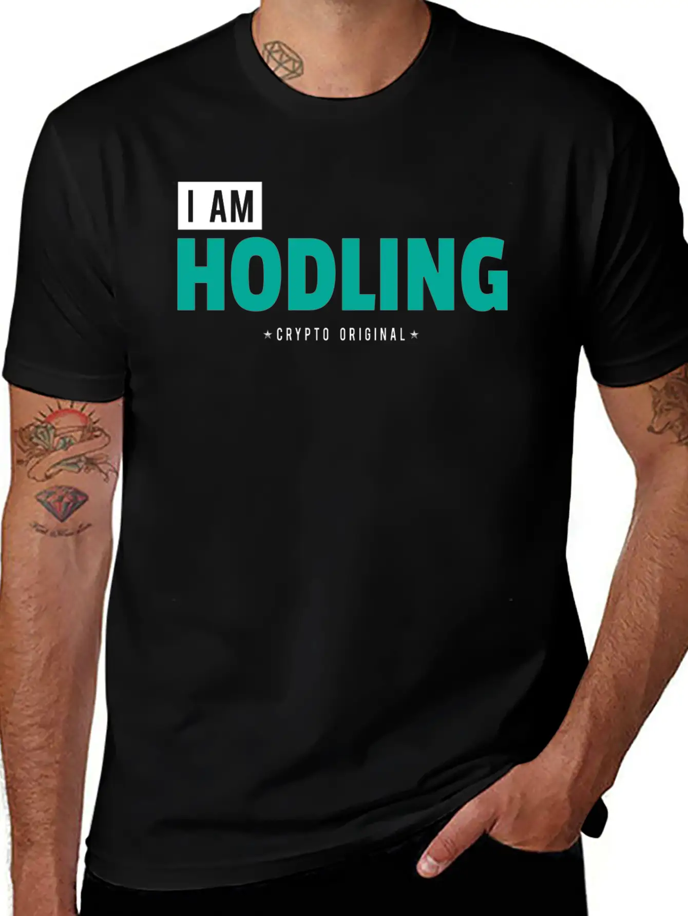 "I Am HODLING - Crypto Original" - #hodl #hodling Timeless Short Sleeve Tee – Comfy And Minimalist Design