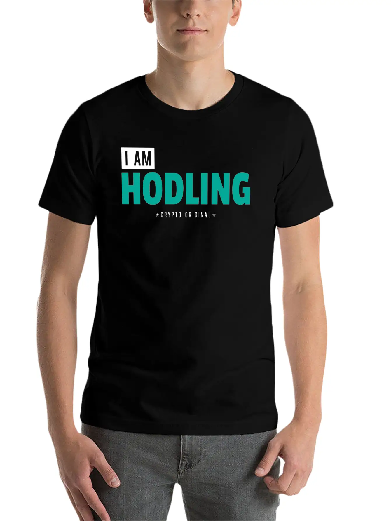 "I Am HODLING - Crypto Original" - #hodl #hodling Timeless Short Sleeve Tee – Comfy And Minimalist Design