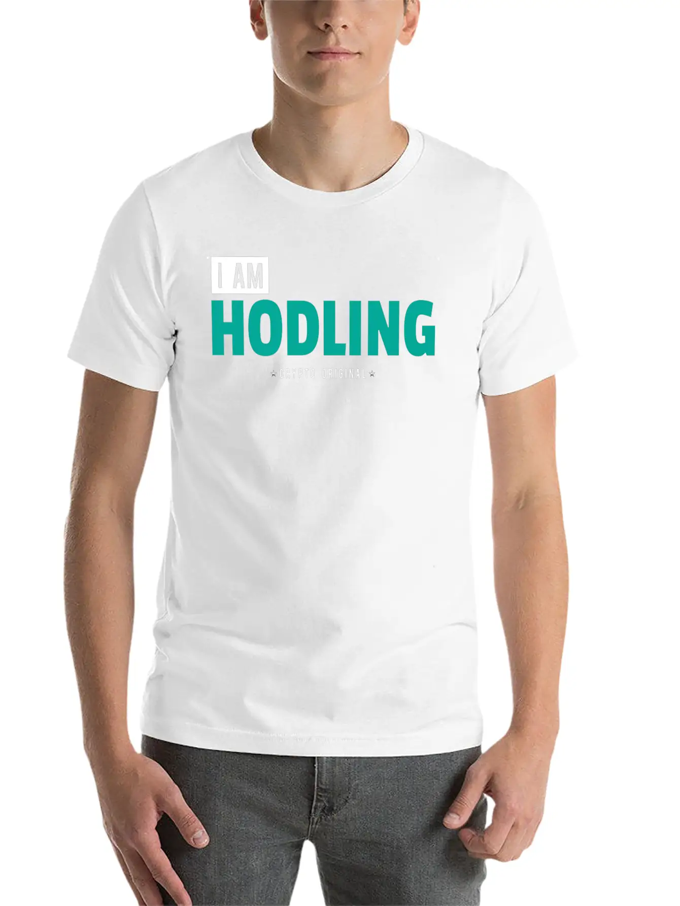 "I Am HODLING - Crypto Original" - #hodl #hodling Timeless Short Sleeve Tee – Comfy And Minimalist Design