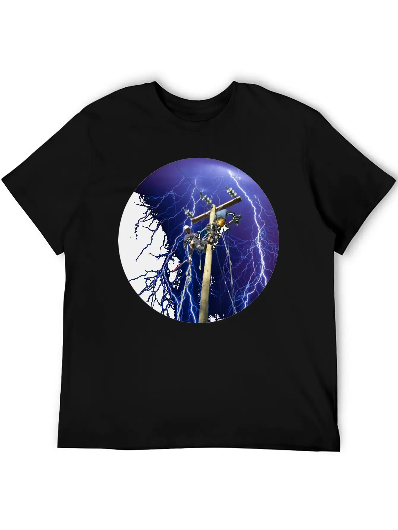 (lightningclimb2) Unisex Short Sleeve Soft Cotton T-Shirt – Casual Everyday Wear