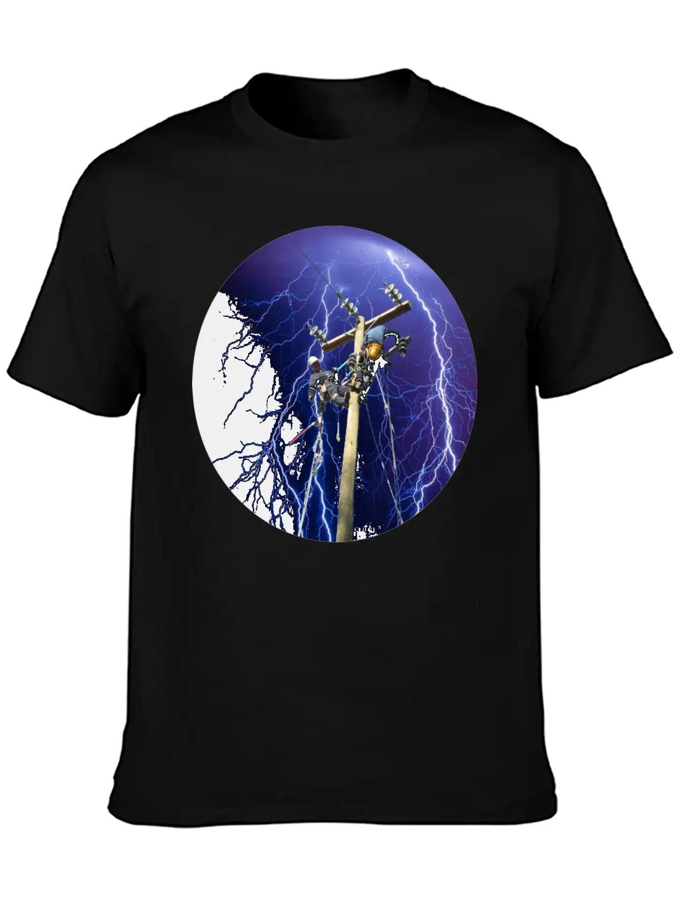 (lightningclimb2) Unisex Short Sleeve Soft Cotton T-Shirt – Casual Everyday Wear