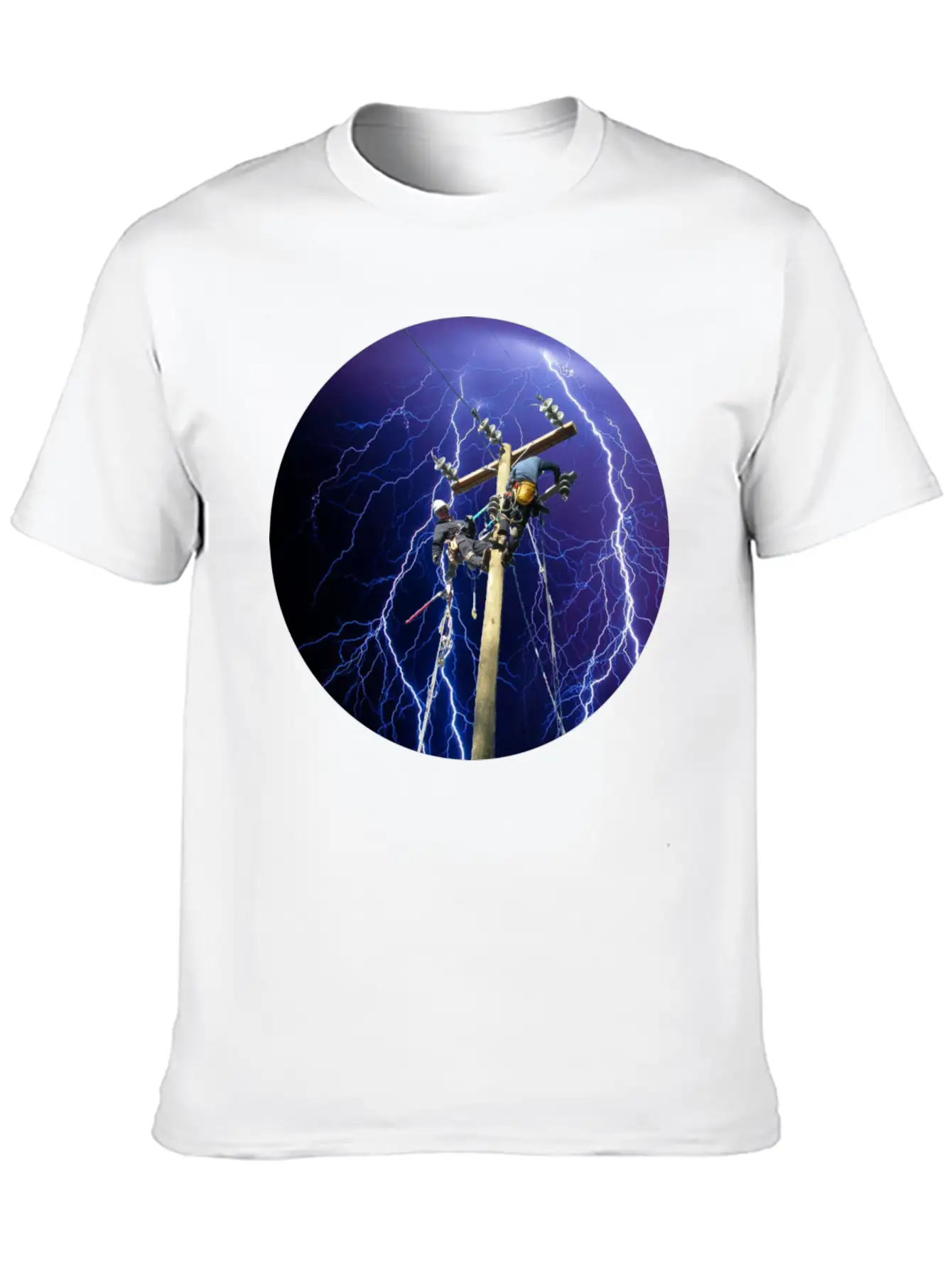 (lightningclimb2) Unisex Short Sleeve Soft Cotton T-Shirt – Casual Everyday Wear