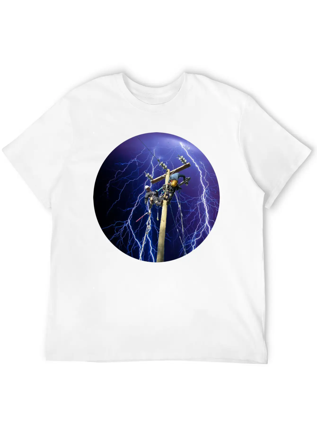 (lightningclimb2) Unisex Short Sleeve Soft Cotton T-Shirt – Casual Everyday Wear