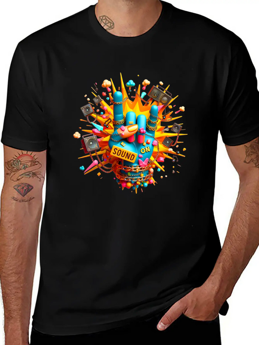 "Sound On" Hand Simple Everyday Graphic Tee – Lightweight Summer Wear