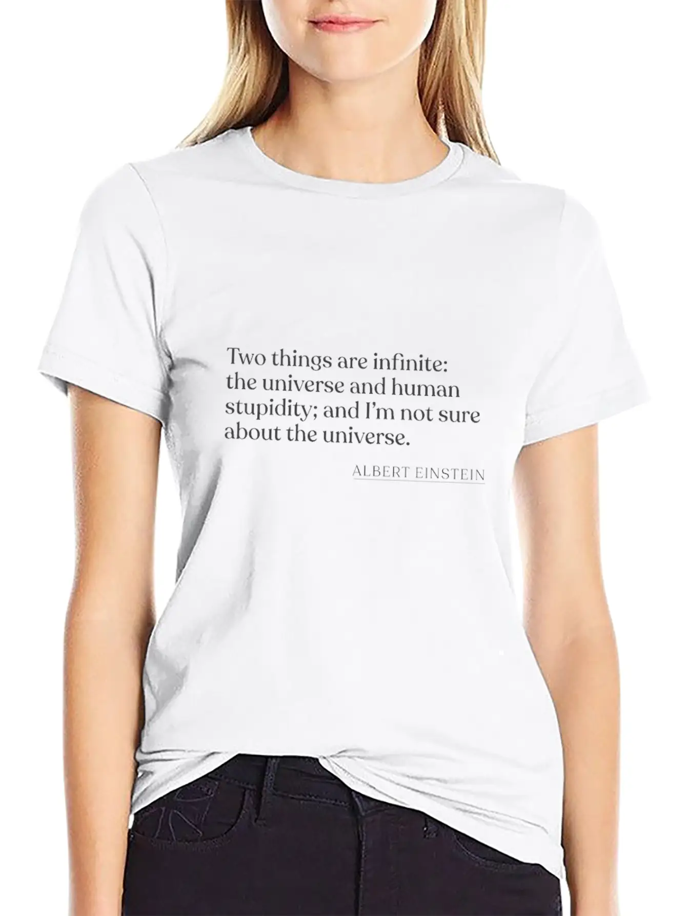 - Two Things Are Infinite: The Universe And Human Unisex Short Sleeve Soft Cotton T-Shirt – Casual Everyday Wear